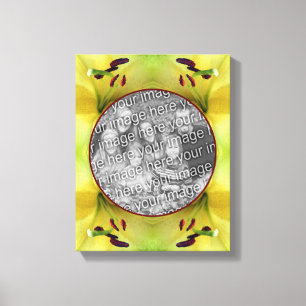 Impressão Em Tela Moldura de Flor de Lírio Amarela Crie Sua Própria 