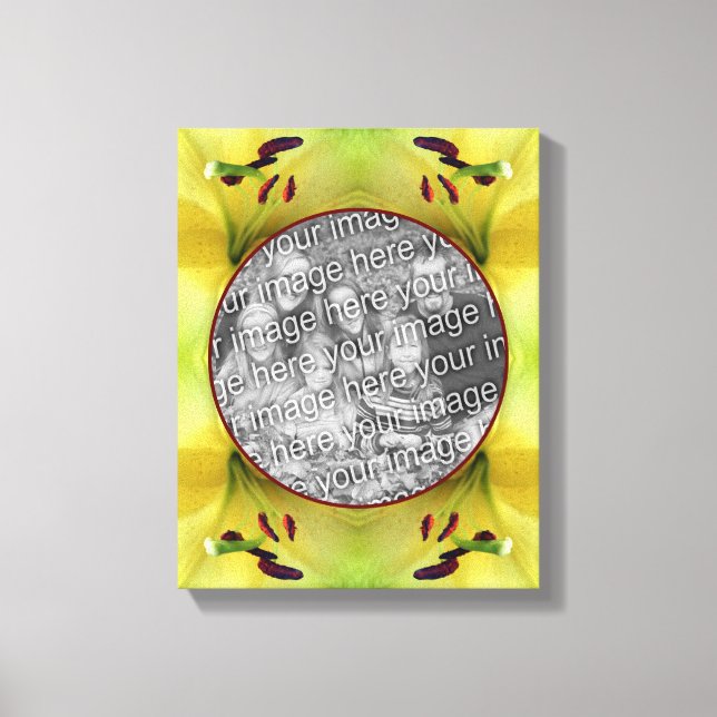 Impressão Em Tela Moldura de Flor de Lírio Amarela Crie Sua Própria  (Frente)
