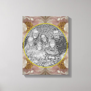 Impressão Em Tela Moldura de Flor Peônia Rosa Crie Sua Própria Foto