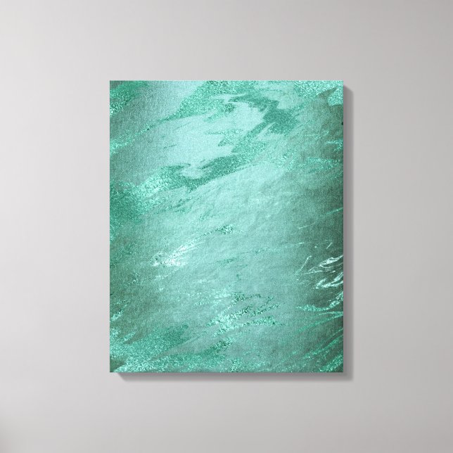 Impressão Em Tela Molten Jade | Emerald Green Luxury Marble (Frente)