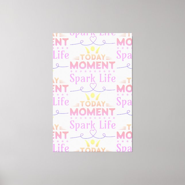 Impressão Em Tela Momento Atual, Saco de Tote Life Spark (Frente)