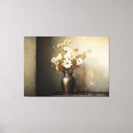 Impressão Em Tela Momento do Buquê Floral de Bloom Pastéis Retro