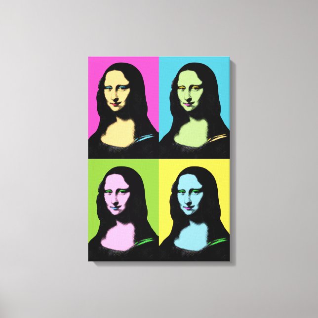 Impressão Em Tela Mona Lisa - Estilo de Arte Pop (Frente)