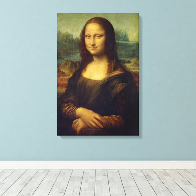 Impressão Em Tela Mona Lisa | Leonardo da Vinci (Insitu(piso de madeira))