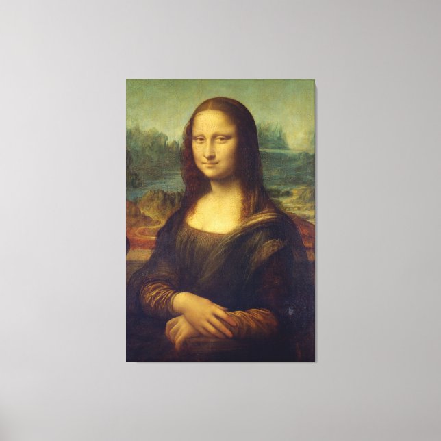 Impressão Em Tela Mona Lisa por Leonardo da Vinci (Frente)