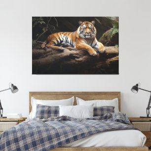 Impressão Em Tela Monarca da Selva: Retrato do Tigre