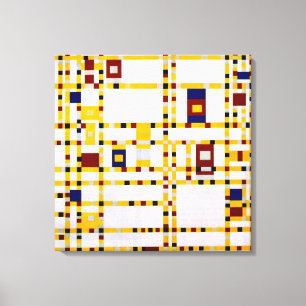 Impressão Em Tela Mondrian - Broadway Boogie Woogie