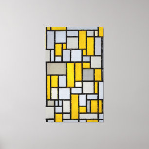 IMPRESSÃO EM TELA MONDRIAN - COMPOSIÇÃO COM A GRADE 1 - 1918 -