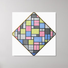IMPRESSÃO EM TELA MONDRIAN - COMPOSIÇÃO COM A GRADE 6: LOZENGE - 191