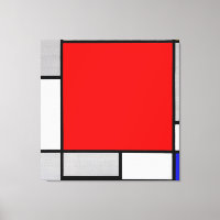 MONDRIAN - COMPOSIÇÃO COM GRANDE PLANO VERMELHO 19