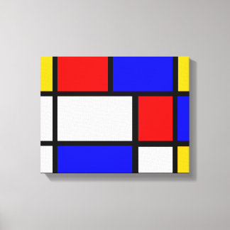 Impressão Em Tela Mondrian estilo