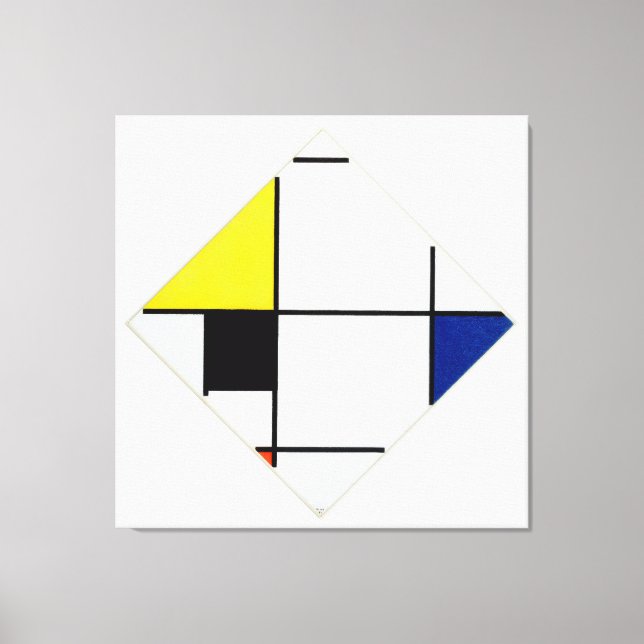 Impressão Em Tela MONDRIAN - LOZENGE COMPOSITION - 1921 - De Stijl - (Frente)