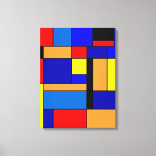 Impressão Em Tela Mondrian nº 2