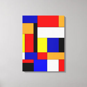 Impressão Em Tela Mondrian Nº 9