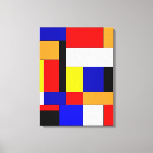 Impressão Em Tela Mondrian Nº 9 (Frente)