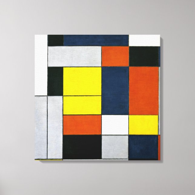Impressão Em Tela Mondrian - N. º VI, Composição n. º II (Frente)