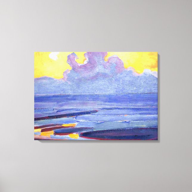 Impressão Em Tela Mondrian - Pelo mar, trabalho de arte popular (Frente)