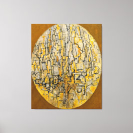 Impressão Em Tela MONDRIAN - TABLEAU 3 COMP. in Oval (Trees) - 1913