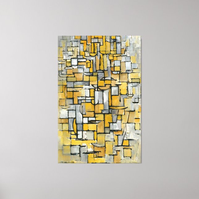 IMPRESSÃO EM TELA MONDRIAN - TABLEAU Nº I - 1913 - (Frente)