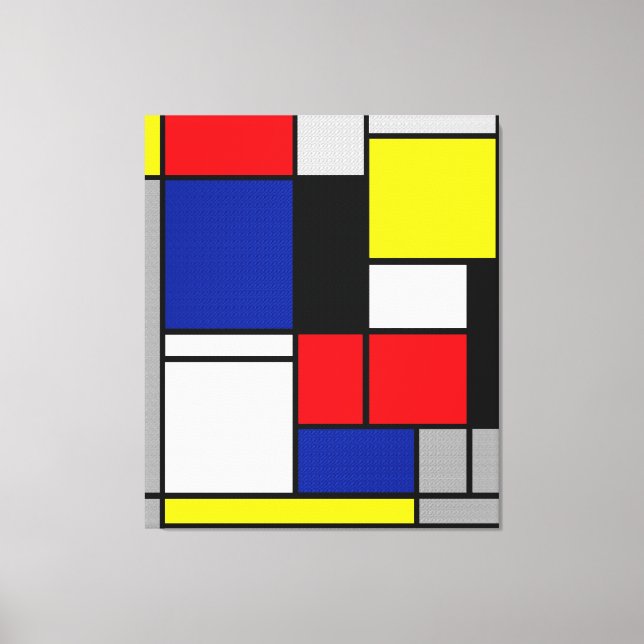 Impressão Em Tela MONDRIAN - TABLEAU Nº II - 1921-25 - De Stijl - (Frente)