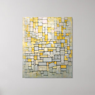 Impressão Em Tela MONDRIAN - TABLEAU No. I COMP. Eu Vivo. 7 - 1914 -