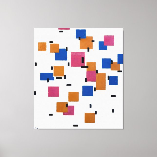 IMPRESSÃO EM TELA MONDRIANO - COMPOSIÇÃO NA COR A - 1917 - (Frente)