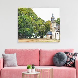 Impressão Em Tela Monet - A obra de arte A Capela Notre-Dame,