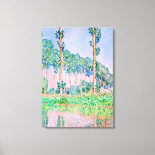 Impressão Em Tela Monet - Álamos, Efeito Rosa