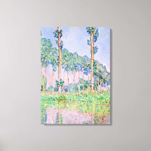 Impressão Em Tela Monet - Álamos, Efeito Rosa (Frente)