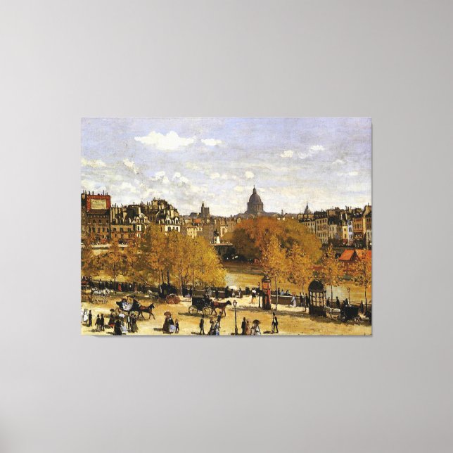 Impressão Em Tela Monet - Cais do Louvre,  (Frente)