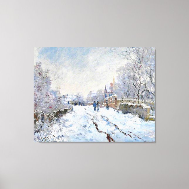 Impressão Em Tela Monet - Cena de Neve na Argentina (Frente)
