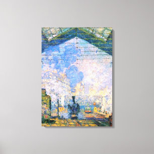 Impressão Em Tela Monet - Estação Santo-Lázare, belas artes