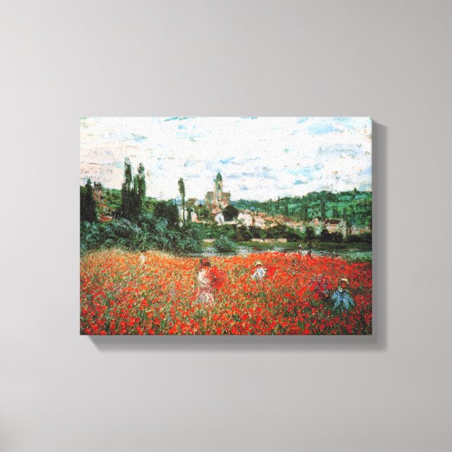 Impressão Em Tela Monet Field of Red Poppies (Frente)