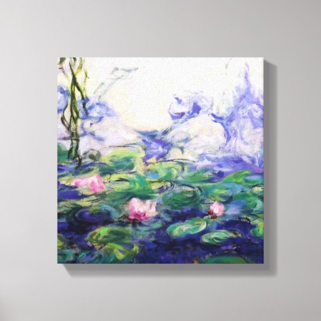 Impressão Em Tela Monet Inspirou Lírios De Água (Frente)