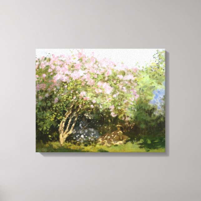 Impressão Em Tela Monet - Lilases ao Sol (Frente)