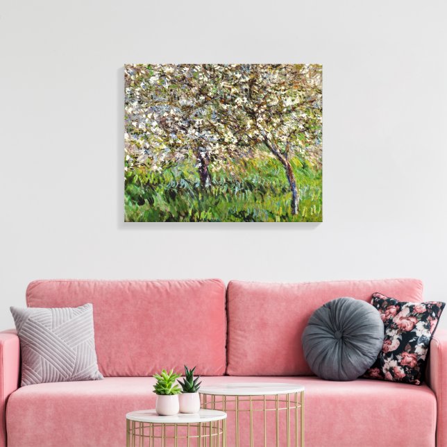 Impressão Em Tela Monet - Macieiras em Flor (Insitu(Sala de estar))