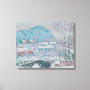 Impressão Em Tela Monet - Noruega, Sandviken Village na neve