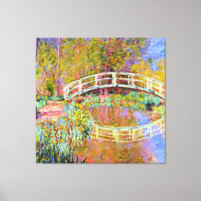 Impressão Em Tela Monet - Ponte no Jardim de Monet (Frente)