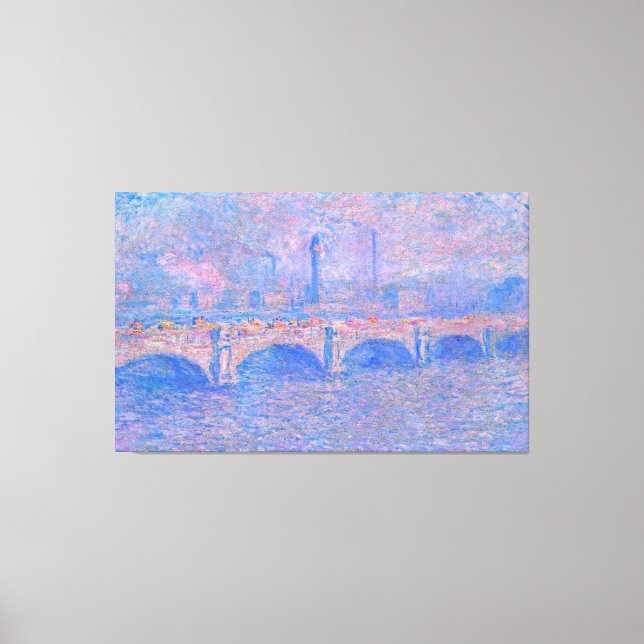 Impressão Em Tela Monet - Ponte Waterloo, Efeito da Luz Solar (Frente)