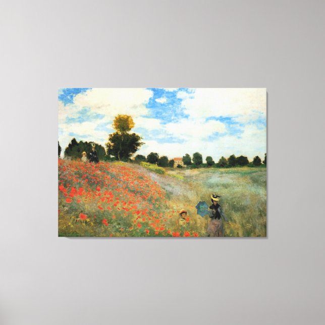 Impressão Em Tela Monet - Poppy Field, Argenteuil (Frente)