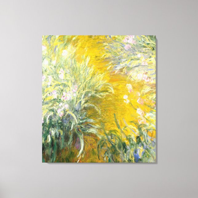 Impressão Em Tela Monet,The Path through the Irises (Frente)