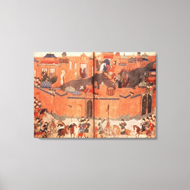 Impressão Em Tela Mongóis sob a liderança de Hulagu Khan (Frente)