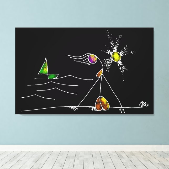 IMPRESSÃO EM TELA MONICA AND SUNSET  (Insitu(piso de madeira))