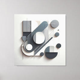 Impressão Em Tela Monochrome Dimensional Balance