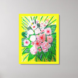 Impressão Em Tela Monocromático, Rosas, Dianthus caryophyllus, Gerb