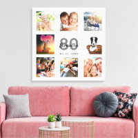 Monograma branco de colagem personalizada de fotos
