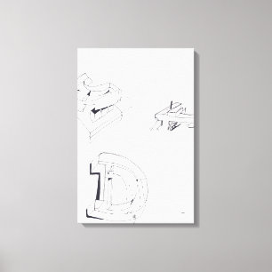 Impressão Em Tela Monograma CLD de Jogos do Edifício Desenho 15 Canv