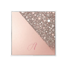 Monograma Elegante em Dourado Rosa