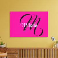 Monograma inicial minimalista moderno nome rosa qu