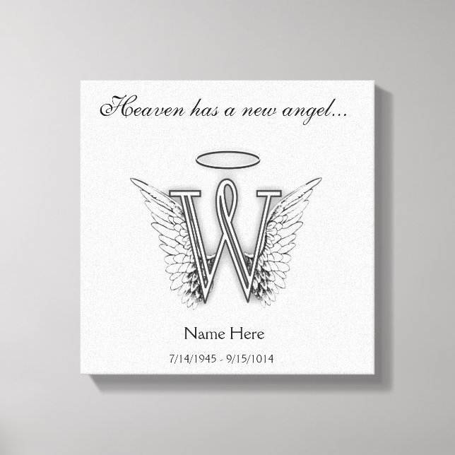 Impressão Em Tela Monograma Memorial Tributação - Letra W (Frente)